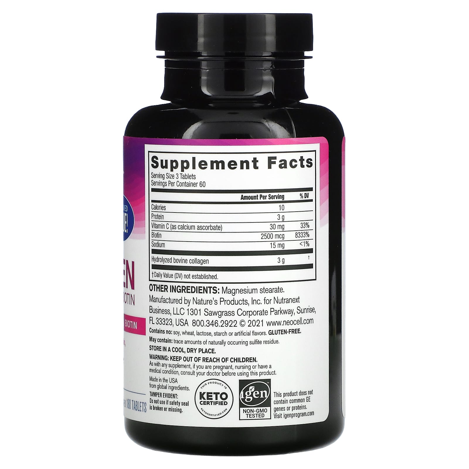 NeoCell Super Collagen + Vitamin C & Biotin - 180 tablets
