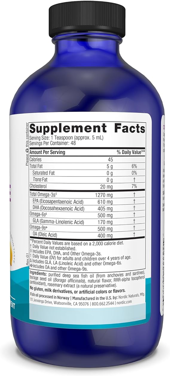 Nordic Naturals Complete Omega, 1270mg Lemon - 237 ml.