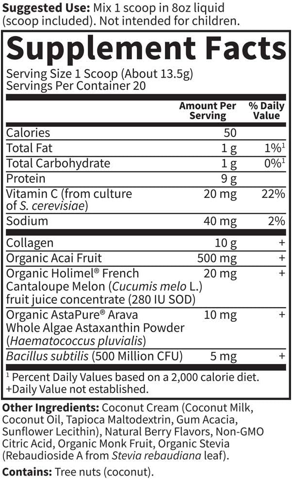 Garden Of Life Grass Fed Collagen Super Beauty, Blueberry Acai - 270g