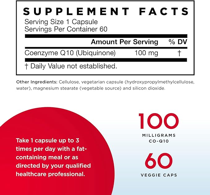 Jarrow Formulas Co-Q10, 100mg - 60 vcaps
