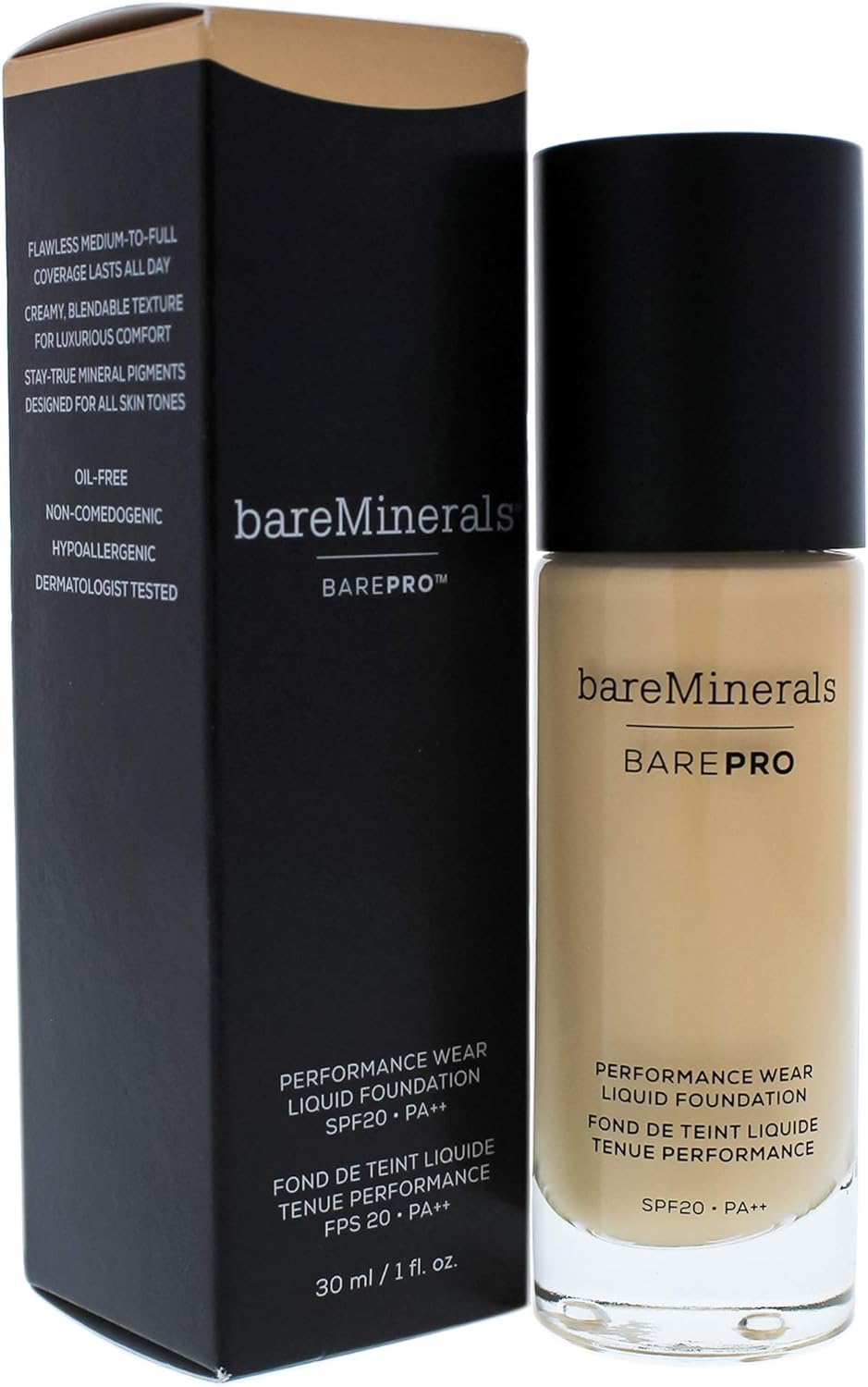 Image of bareMinerals liquid foundation. 30ml. SPF 20.