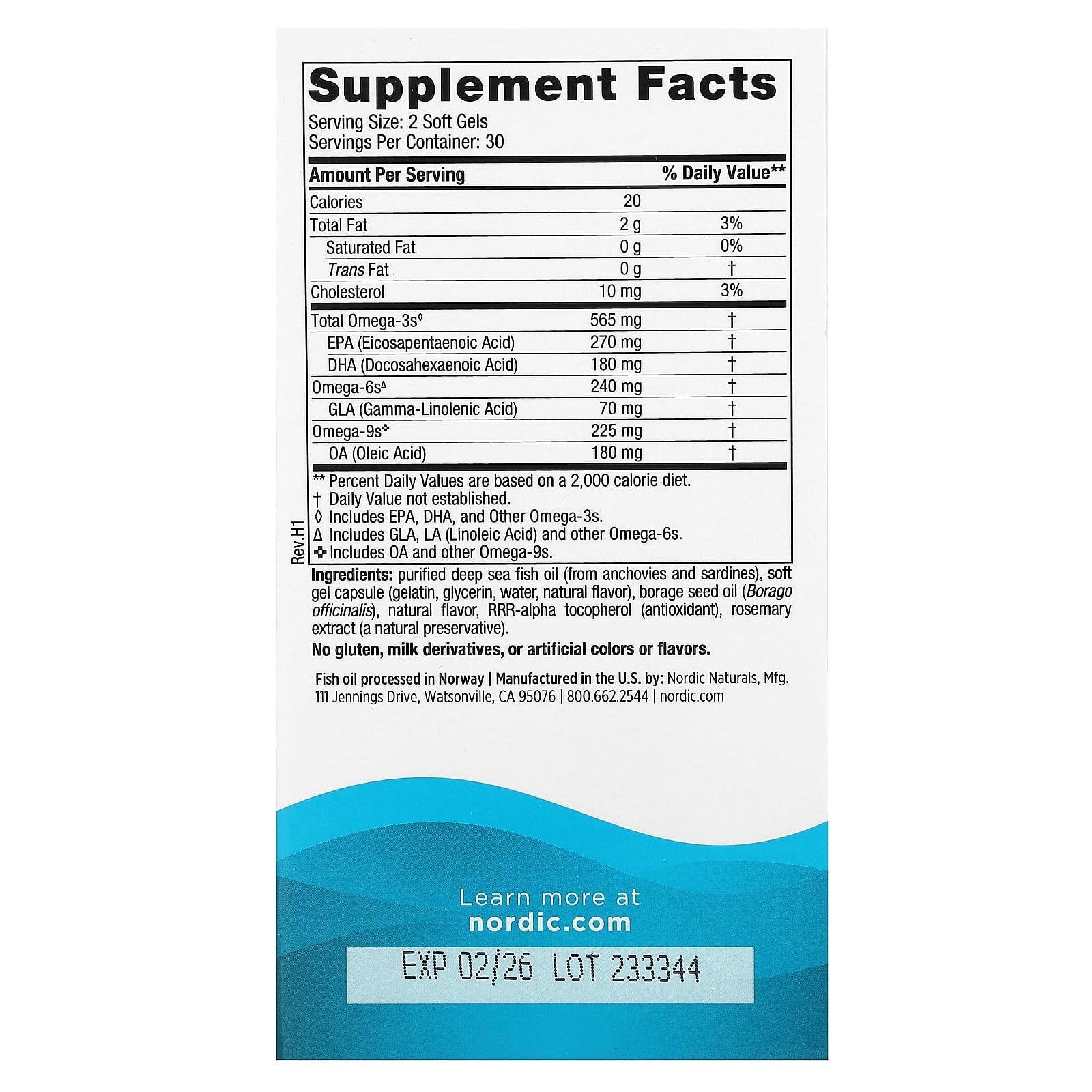 Nordic Naturals Complete Omega, 565mg Lemon - 60 softgels