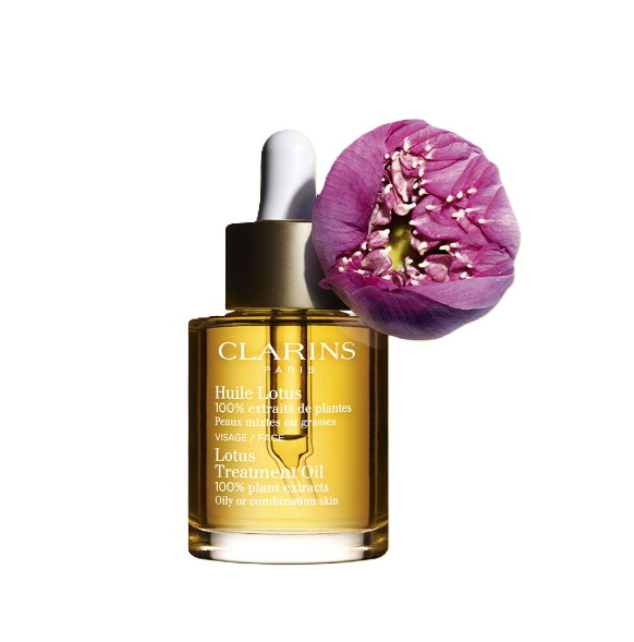 Clarins Lotus Treatment Oil | Lightweight, Non-Greasy Hydration for Oily Skin
