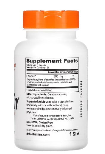 doctor's best celadrin 500mg supplement facts