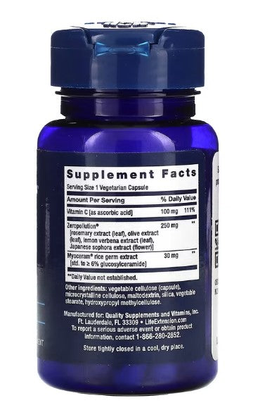 life extension daily skin defense 30 vcaps supplement facts