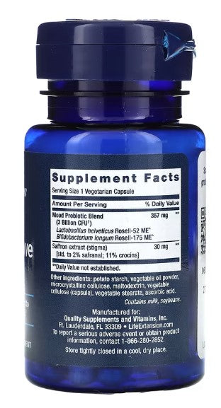 life extension florassist mood improve supplement facts