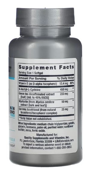 life extension geroprotect ageless cell 30 softgels supplement facts