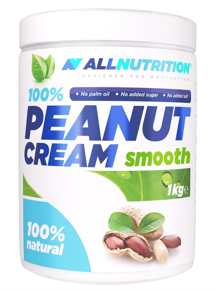 Allnutrition 100% Peanut Cream, Smooth | Smooth & Creamy Peanut Butter - 1000g