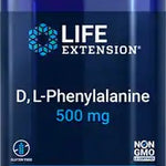 life extension d l-phenylalaninee mood enhancer 500mg 100 vcaps