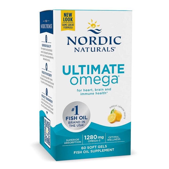 Nordic Naturals Ultimate Omega, 1280mg Lemon - 60 softgels