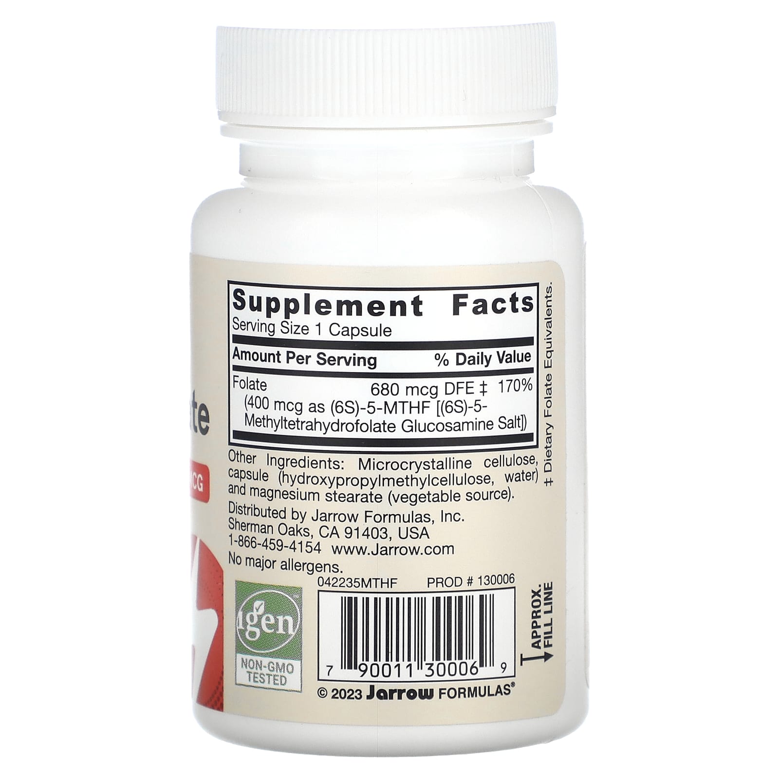 Jarrow Formulas Methyl Folate, 400mcg - 60 vcaps