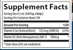 Trace Minerals Ionic D3 + K2 - 59 ml.