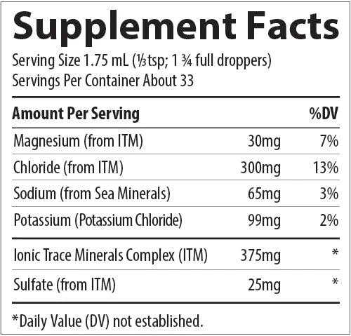 Trace Minerals Ionic Potassium, 99mg - 59 ml.