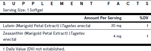 Jarrow Formulas Lutein, 20mg - 60 softgels