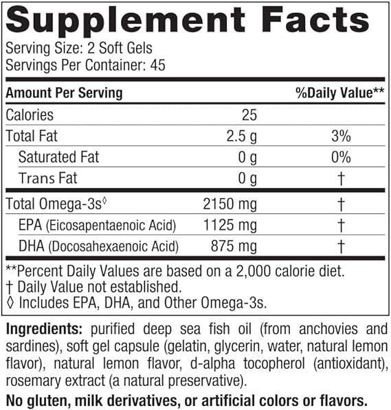 Nordic Naturals Ultimate Omega 2X, 2150mg Lemon - 90 softgels