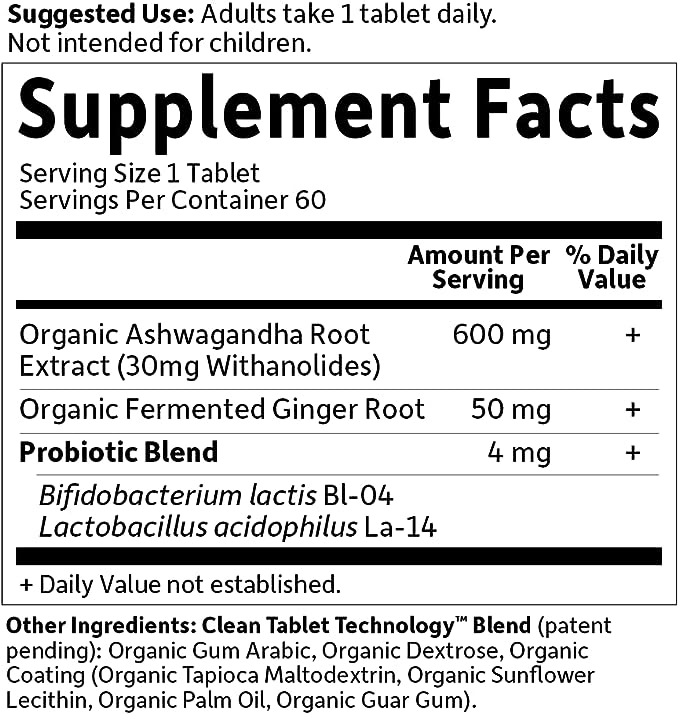 Garden of Life Mykind Organics Ashwagandha - 60 vegan tablets