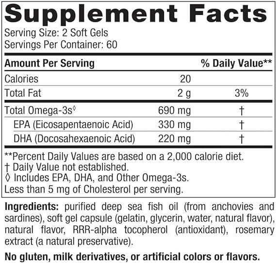 Nordic Naturals Omega-3, 690mg Lemon - 120 softgels