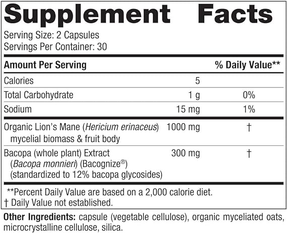 Nordic Naturals Cognition Mushroom Complex - 60 vcaps