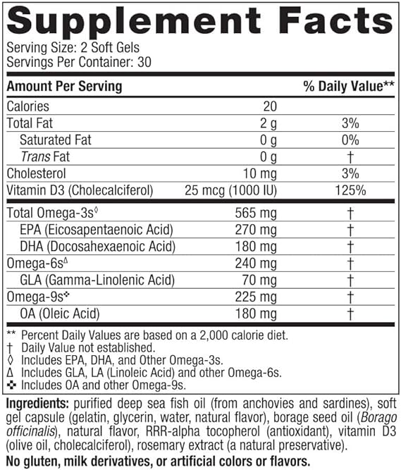 Nordic Naturals Complete Omega-D3, 565mg Lemon - 60 softgels