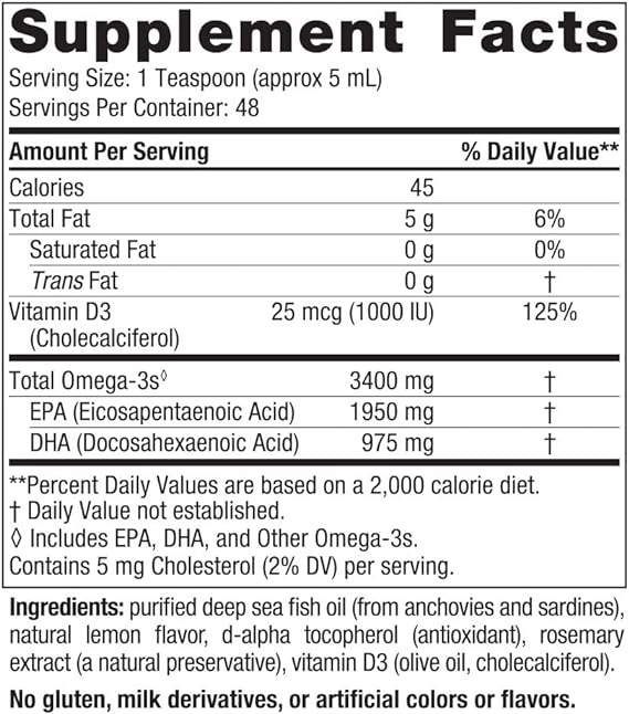 Nordic Naturals Ultimate Omega Xtra, 3400mg Lemon - 237 ml.