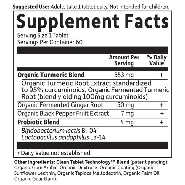 Garden of Life Mykind Organics Extra Strength Turmeric - 60 vegan tablets