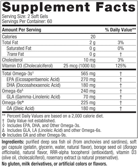 Nordic Naturals Complete Omega-D3, 565mg Lemon - 120 softgels