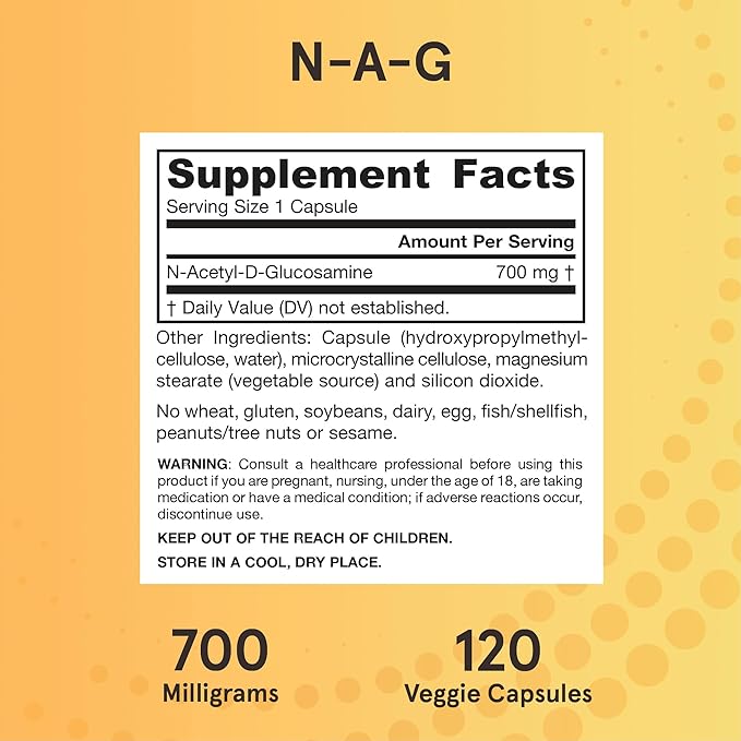 Jarrow Formulas N-A-G, 700mg - 120 vcaps