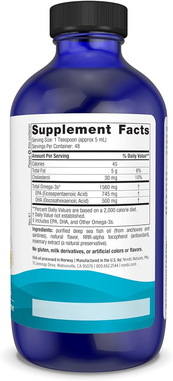 Nordic Naturals Omega-3D, 1560mg Lemon - 237 ml.