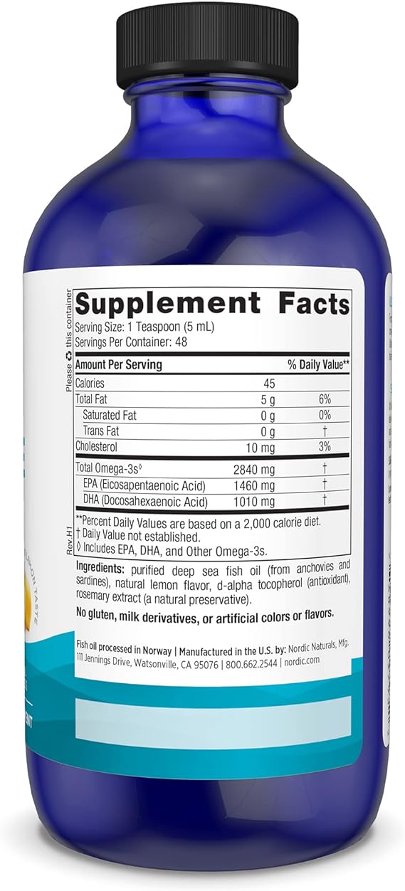 Nordic Naturals Ultimate Omega, 2840mg Lemon - 237 ml.