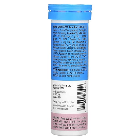 Nuun Sport Hydration, Strawberry Lemonade  - 8 x 10 count tubes