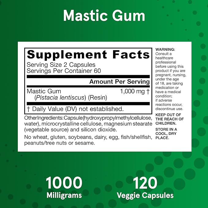 Jarrow Formulas Mastic Gum - 120 vcaps