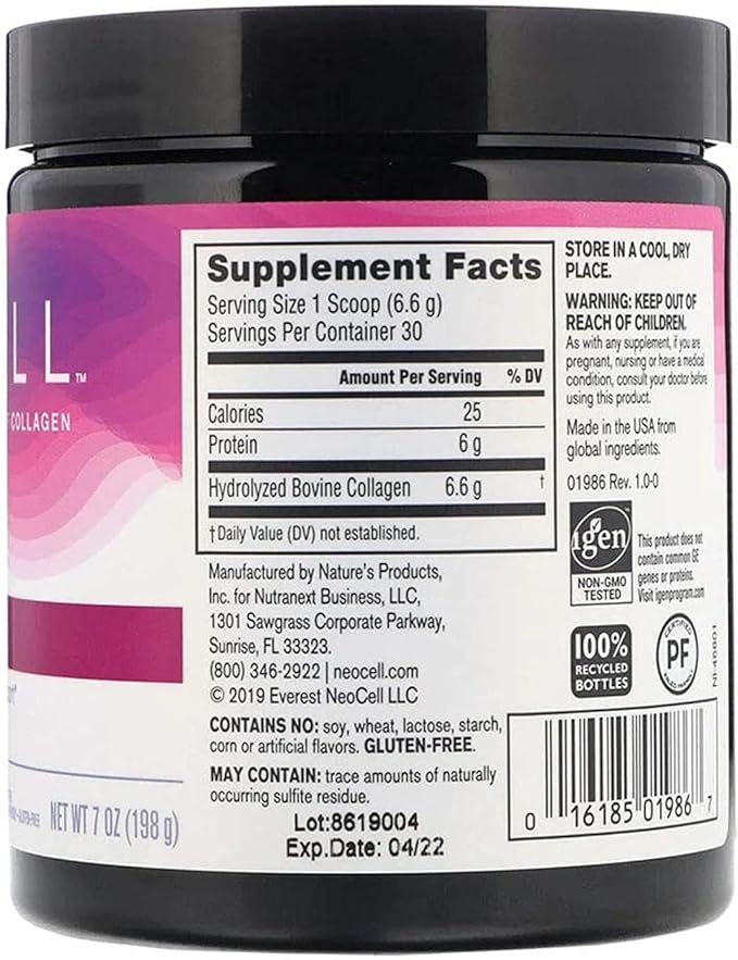 NeoCell Overnighter Collagen, Blueberry Pomegranate - 198g