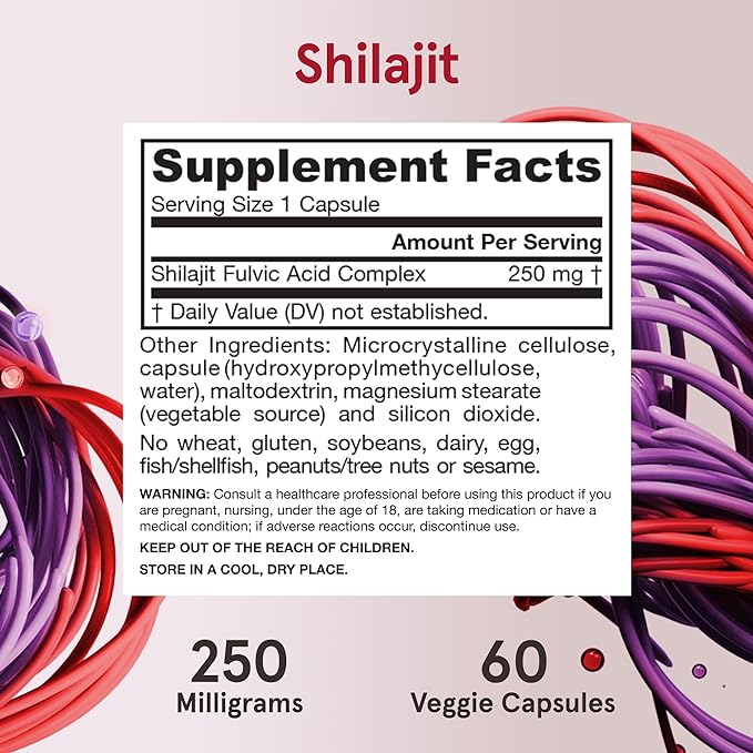 Jarrow Formulas Vegan Shilajit Fulvic Acid Complex - 60 vcaps