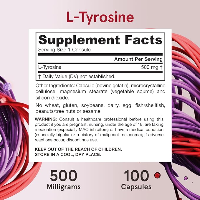 Jarrow Formulas L-Tyrosine, 500mg - 100 caps