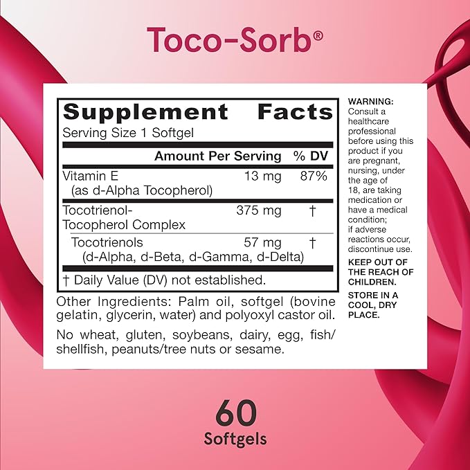 Jarrow Formulas Toco-Sorb - 60 softgels