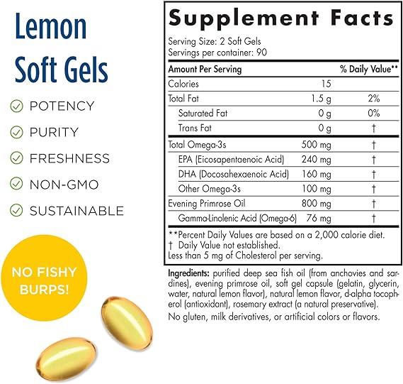 Nordic Naturals Balanced Omega, Lemon - 180 softgels