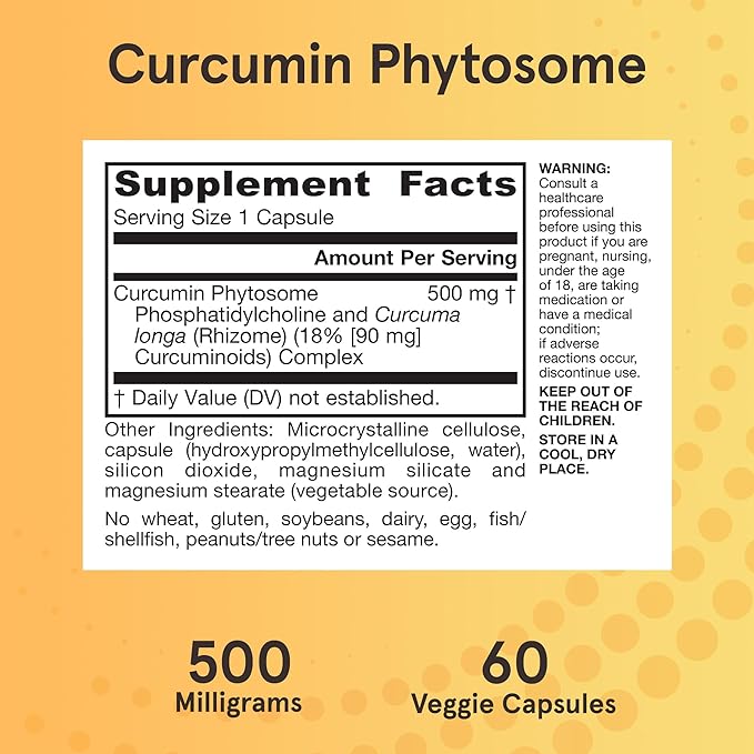 Jarrow Formulas Curcumin Phytosome (Meriva), 500mg - 60 vcaps