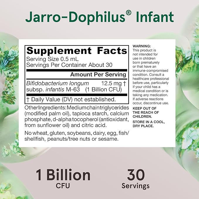 Jarrow Formulas Vegan Jarro-Dophilus Infant, 1 Billion CFU - 15 ml.