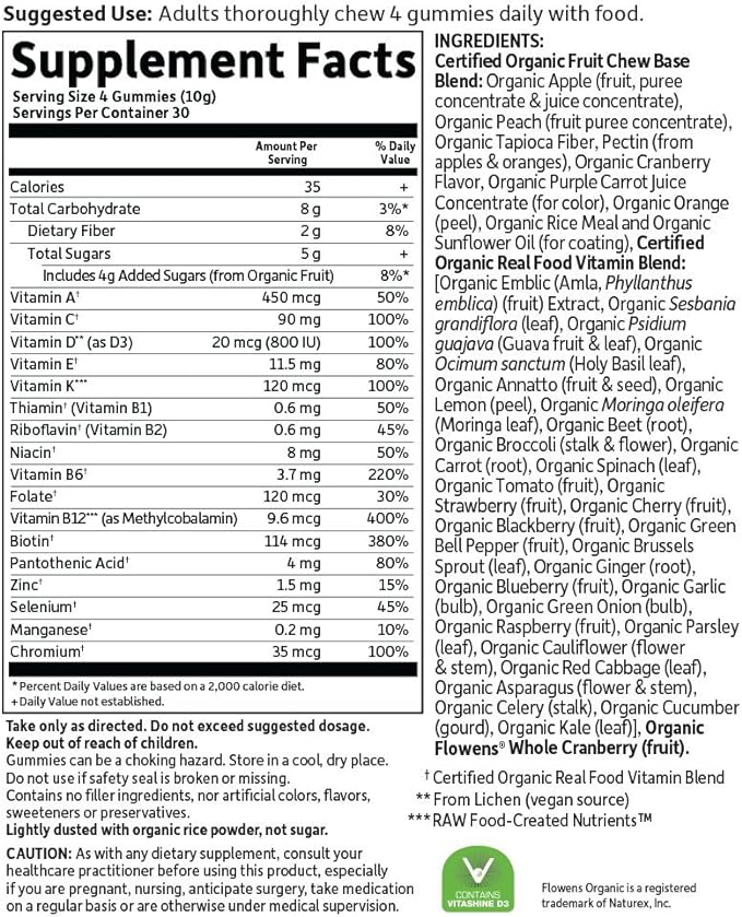 Garden of Life Mykind Organics Men's Multi 40+ Gummies, Organic Berry - 120 vegan gummy drops