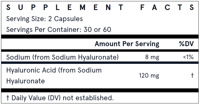 Jarrow Formulas Hyaluronic Acid - 60 vcaps