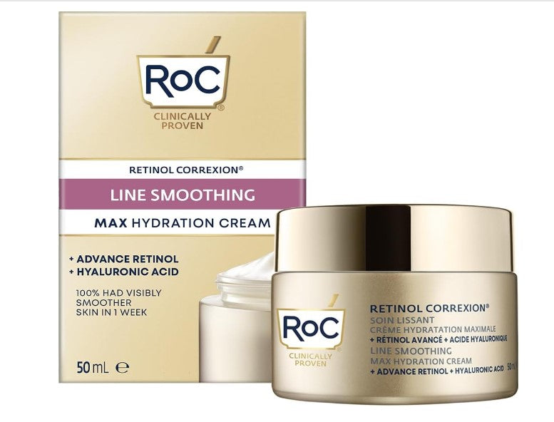 ROC retinol correxion line smoothing max daily hydration 50ml