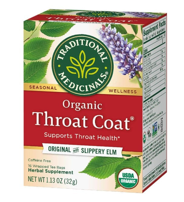 Traditional medicinals organic throat coat herbal tea 