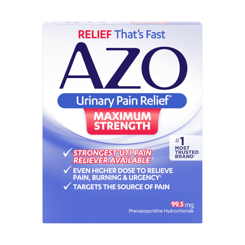 Azo urinary pain relief maximum strength. Strongest UTI pain reliever available and targets pain. 