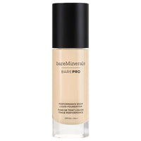 Image of bare minerals performance wear liquid foundation. SPF 20. 