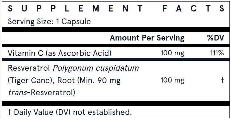 Jarrow Formulas Resveratrol, 100mg - 60 vcaps