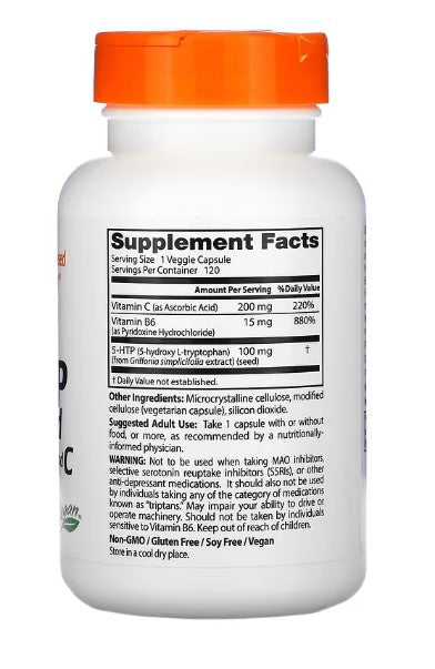 doctor's best 5htp enhanced with vitamin b6 and c supplement facts