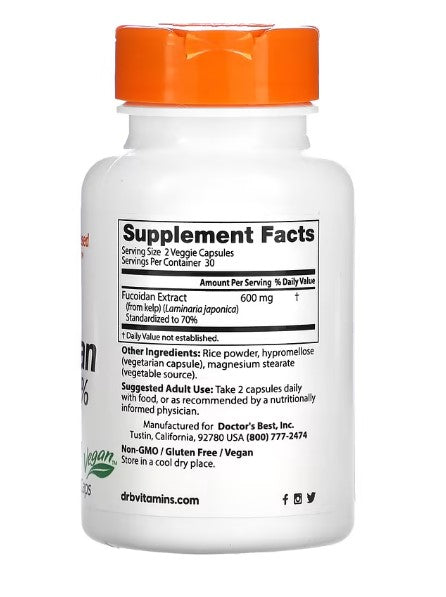 doctor's best fucoidan supplement facts