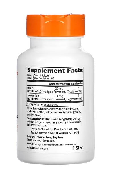 doctor's best lutein with floraglo supplement facts