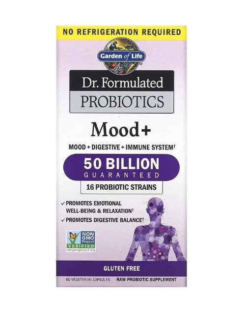 Garden of Life Dr. Formulated Mood+ Probiotics 60 Vegetarian Capsules