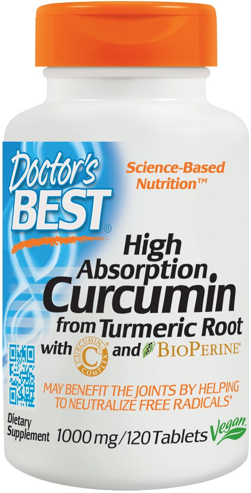 doctor's best high absorption from turmeric root for joint health 1000mg 